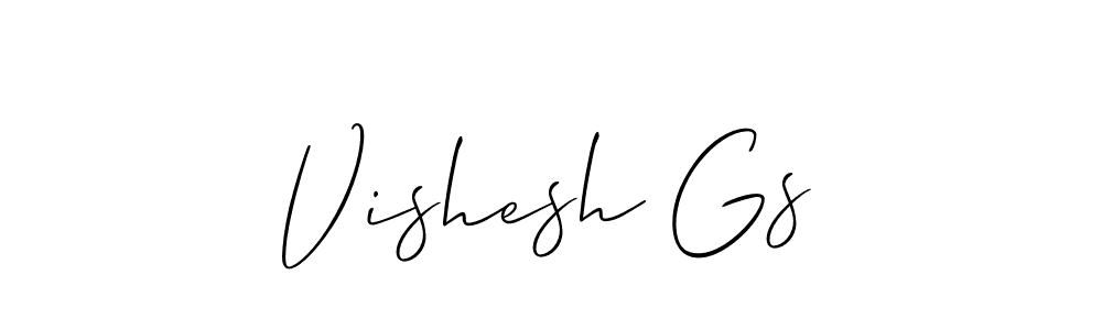 Best and Professional Signature Style for Vishesh Gs. Allison_Script Best Signature Style Collection. Vishesh Gs signature style 2 images and pictures png