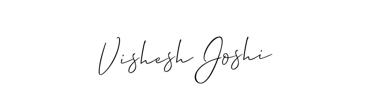 Vishesh Joshi stylish signature style. Best Handwritten Sign (Allison_Script) for my name. Handwritten Signature Collection Ideas for my name Vishesh Joshi. Vishesh Joshi signature style 2 images and pictures png