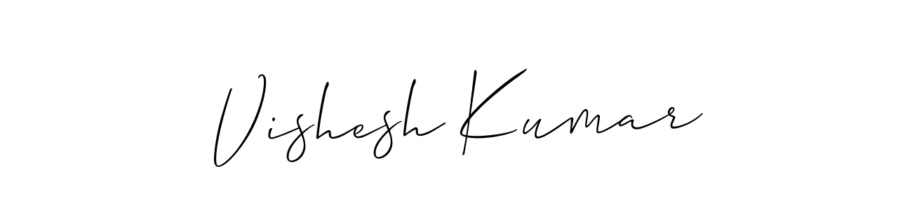 Use a signature maker to create a handwritten signature online. With this signature software, you can design (Allison_Script) your own signature for name Vishesh Kumar. Vishesh Kumar signature style 2 images and pictures png