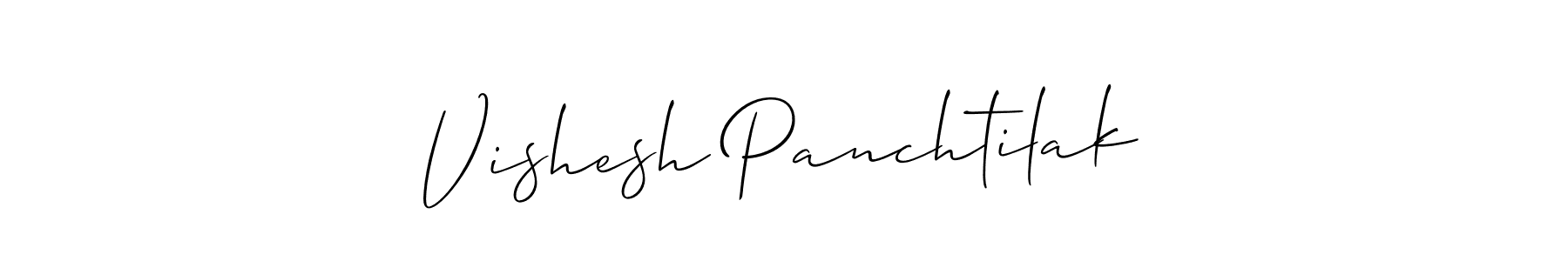 Vishesh Panchtilak stylish signature style. Best Handwritten Sign (Allison_Script) for my name. Handwritten Signature Collection Ideas for my name Vishesh Panchtilak. Vishesh Panchtilak signature style 2 images and pictures png