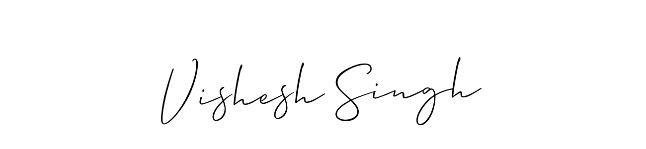 Use a signature maker to create a handwritten signature online. With this signature software, you can design (Allison_Script) your own signature for name Vishesh Singh. Vishesh Singh signature style 2 images and pictures png