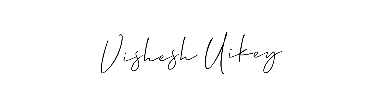 It looks lik you need a new signature style for name Vishesh Uikey. Design unique handwritten (Allison_Script) signature with our free signature maker in just a few clicks. Vishesh Uikey signature style 2 images and pictures png