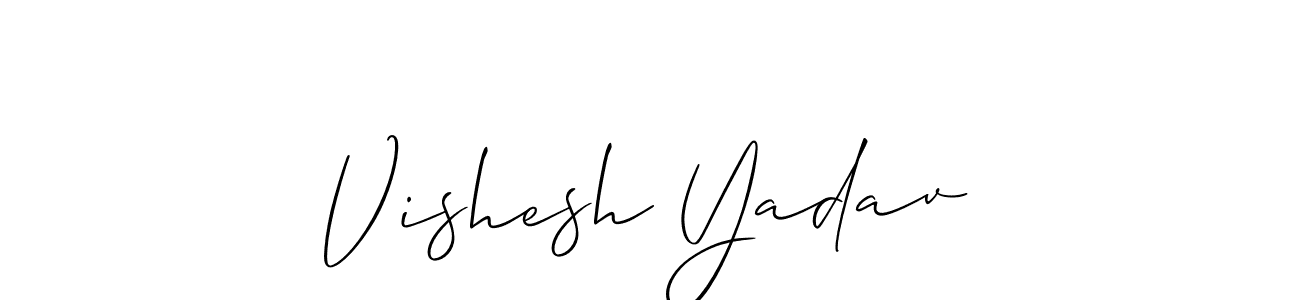 You should practise on your own different ways (Allison_Script) to write your name (Vishesh Yadav) in signature. don't let someone else do it for you. Vishesh Yadav signature style 2 images and pictures png