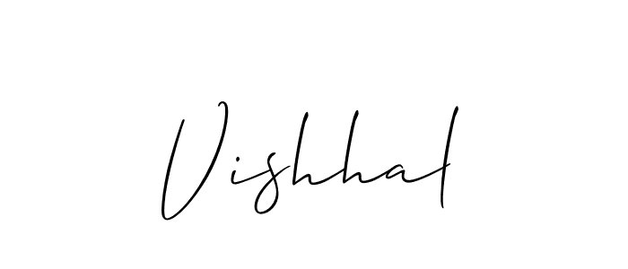 Create a beautiful signature design for name Vishhal. With this signature (Allison_Script) fonts, you can make a handwritten signature for free. Vishhal signature style 2 images and pictures png