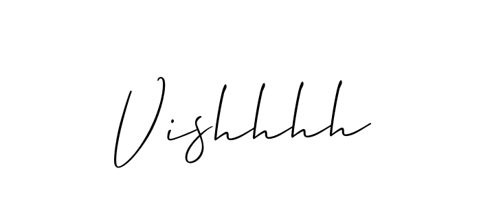It looks lik you need a new signature style for name Vishhhh. Design unique handwritten (Allison_Script) signature with our free signature maker in just a few clicks. Vishhhh signature style 2 images and pictures png