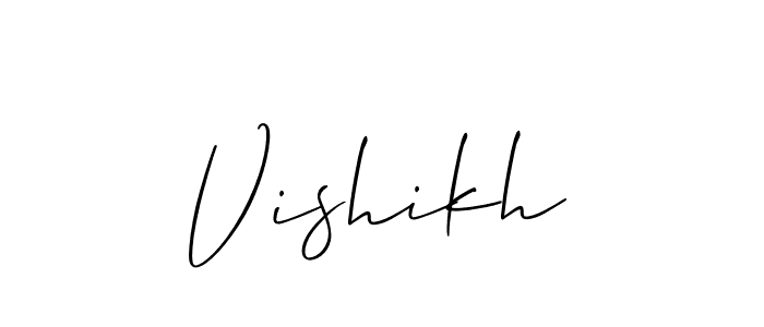 Also You can easily find your signature by using the search form. We will create Vishikh name handwritten signature images for you free of cost using Allison_Script sign style. Vishikh signature style 2 images and pictures png