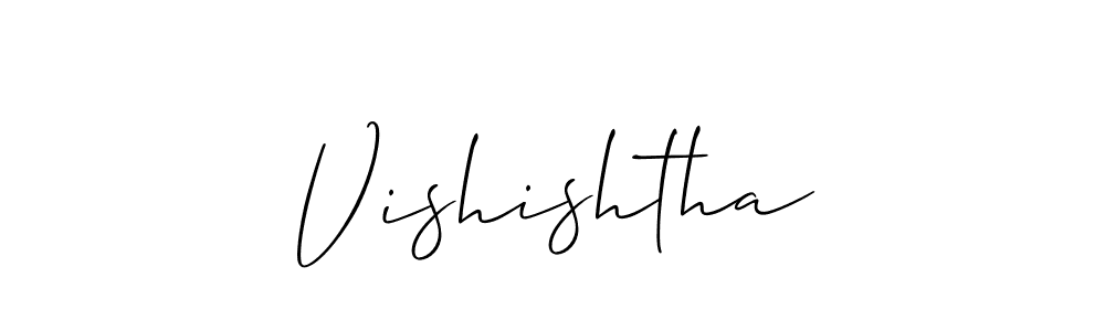 How to make Vishishtha name signature. Use Allison_Script style for creating short signs online. This is the latest handwritten sign. Vishishtha signature style 2 images and pictures png