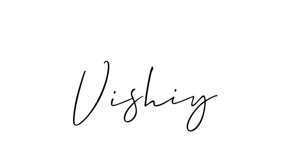 How to make Vishiy name signature. Use Allison_Script style for creating short signs online. This is the latest handwritten sign. Vishiy signature style 2 images and pictures png