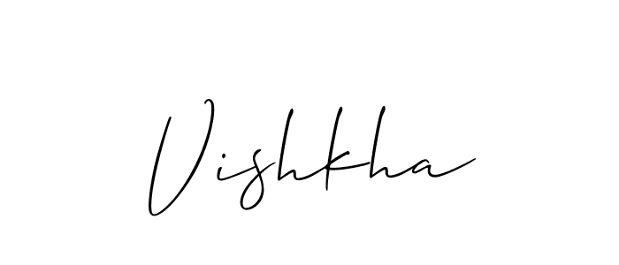 Design your own signature with our free online signature maker. With this signature software, you can create a handwritten (Allison_Script) signature for name Vishkha. Vishkha signature style 2 images and pictures png