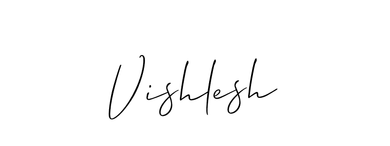 Also we have Vishlesh name is the best signature style. Create professional handwritten signature collection using Allison_Script autograph style. Vishlesh signature style 2 images and pictures png