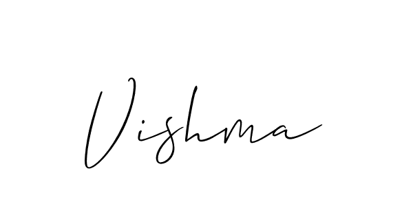 How to make Vishma signature? Allison_Script is a professional autograph style. Create handwritten signature for Vishma name. Vishma signature style 2 images and pictures png