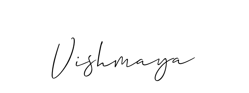 Design your own signature with our free online signature maker. With this signature software, you can create a handwritten (Allison_Script) signature for name Vishmaya. Vishmaya signature style 2 images and pictures png