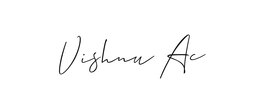 You can use this online signature creator to create a handwritten signature for the name Vishnu Ac. This is the best online autograph maker. Vishnu Ac signature style 2 images and pictures png