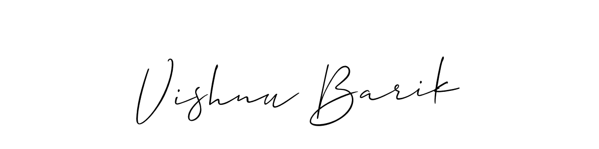 How to Draw Vishnu Barik signature style? Allison_Script is a latest design signature styles for name Vishnu Barik. Vishnu Barik signature style 2 images and pictures png