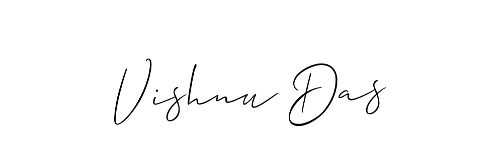 Also we have Vishnu Das name is the best signature style. Create professional handwritten signature collection using Allison_Script autograph style. Vishnu Das signature style 2 images and pictures png
