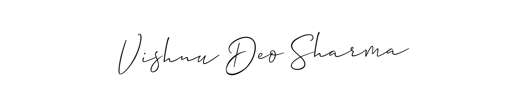 Similarly Allison_Script is the best handwritten signature design. Signature creator online .You can use it as an online autograph creator for name Vishnu Deo Sharma. Vishnu Deo Sharma signature style 2 images and pictures png
