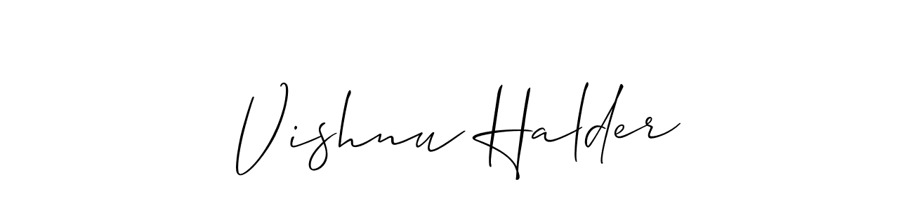 You can use this online signature creator to create a handwritten signature for the name Vishnu Halder. This is the best online autograph maker. Vishnu Halder signature style 2 images and pictures png