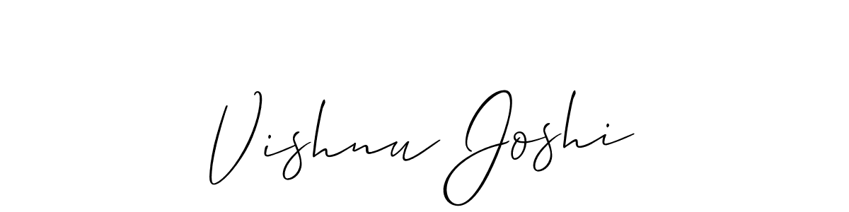 Create a beautiful signature design for name Vishnu Joshi. With this signature (Allison_Script) fonts, you can make a handwritten signature for free. Vishnu Joshi signature style 2 images and pictures png