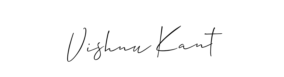 How to Draw Vishnu Kant signature style? Allison_Script is a latest design signature styles for name Vishnu Kant. Vishnu Kant signature style 2 images and pictures png