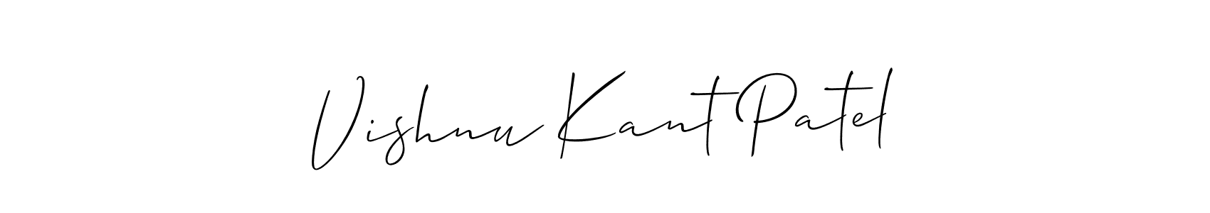 Vishnu Kant Patel stylish signature style. Best Handwritten Sign (Allison_Script) for my name. Handwritten Signature Collection Ideas for my name Vishnu Kant Patel. Vishnu Kant Patel signature style 2 images and pictures png