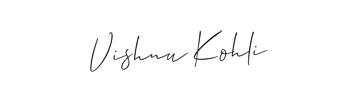 Here are the top 10 professional signature styles for the name Vishnu Kohli. These are the best autograph styles you can use for your name. Vishnu Kohli signature style 2 images and pictures png