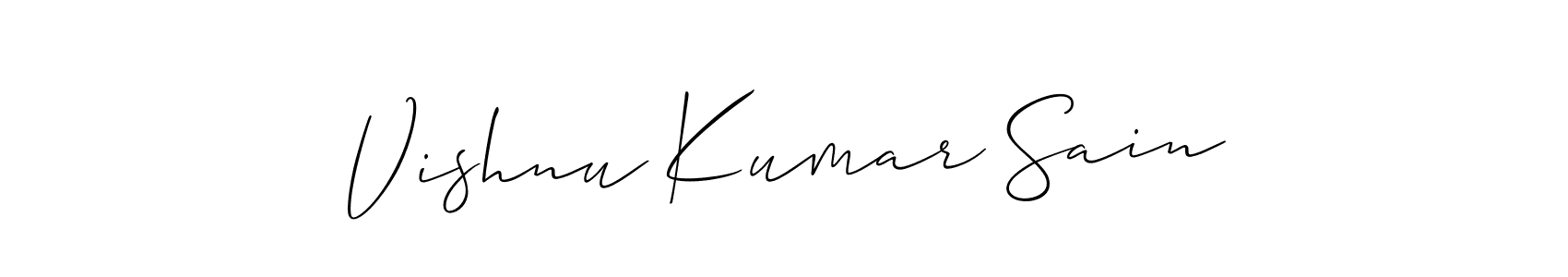 Best and Professional Signature Style for Vishnu Kumar Sain. Allison_Script Best Signature Style Collection. Vishnu Kumar Sain signature style 2 images and pictures png