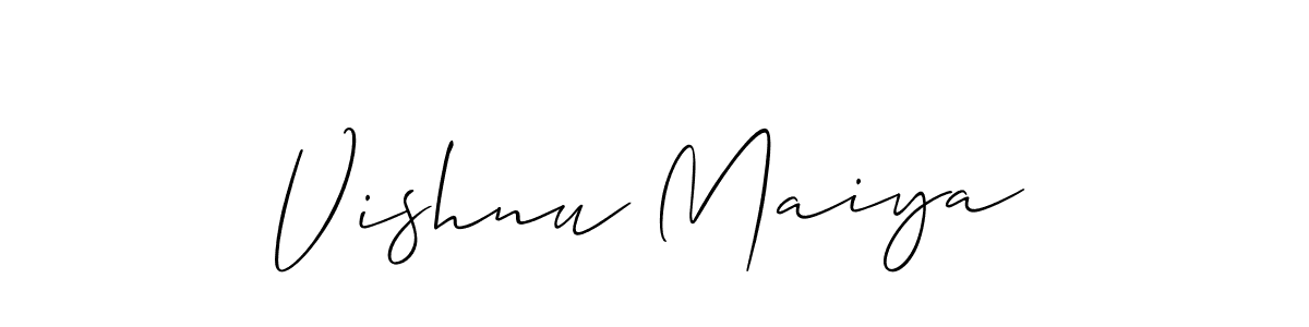 It looks lik you need a new signature style for name Vishnu Maiya. Design unique handwritten (Allison_Script) signature with our free signature maker in just a few clicks. Vishnu Maiya signature style 2 images and pictures png