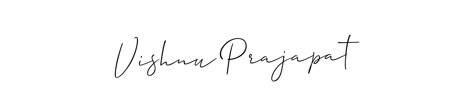 Create a beautiful signature design for name Vishnu Prajapat. With this signature (Allison_Script) fonts, you can make a handwritten signature for free. Vishnu Prajapat signature style 2 images and pictures png