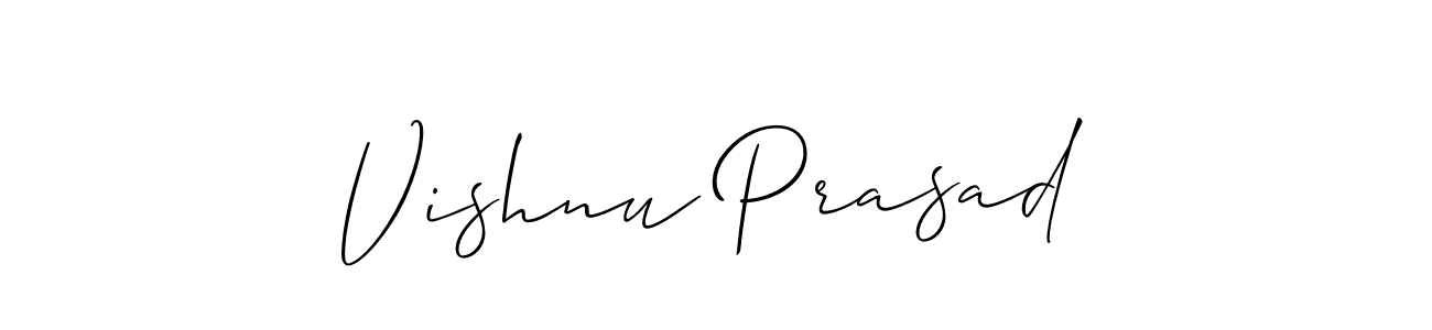 Use a signature maker to create a handwritten signature online. With this signature software, you can design (Allison_Script) your own signature for name Vishnu Prasad. Vishnu Prasad signature style 2 images and pictures png