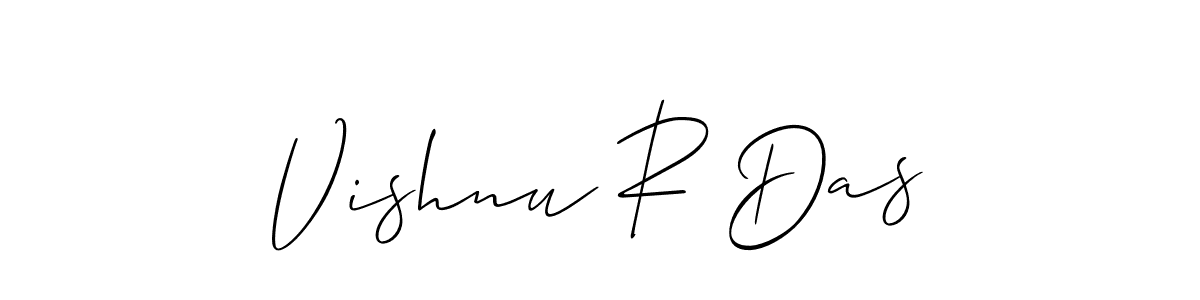 How to Draw Vishnu R Das signature style? Allison_Script is a latest design signature styles for name Vishnu R Das. Vishnu R Das signature style 2 images and pictures png