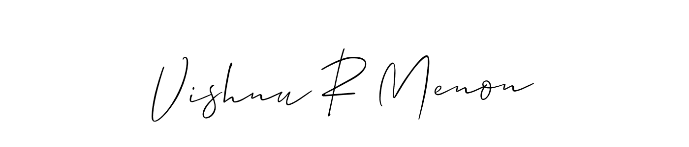 How to Draw Vishnu R Menon signature style? Allison_Script is a latest design signature styles for name Vishnu R Menon. Vishnu R Menon signature style 2 images and pictures png