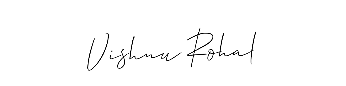 Design your own signature with our free online signature maker. With this signature software, you can create a handwritten (Allison_Script) signature for name Vishnu Rohal. Vishnu Rohal signature style 2 images and pictures png