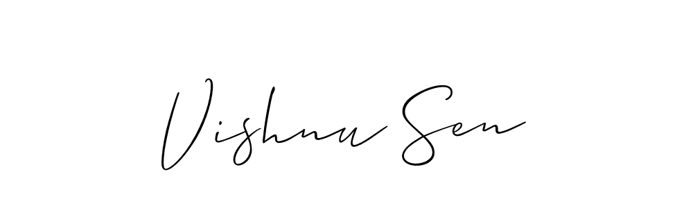 This is the best signature style for the Vishnu Sen name. Also you like these signature font (Allison_Script). Mix name signature. Vishnu Sen signature style 2 images and pictures png