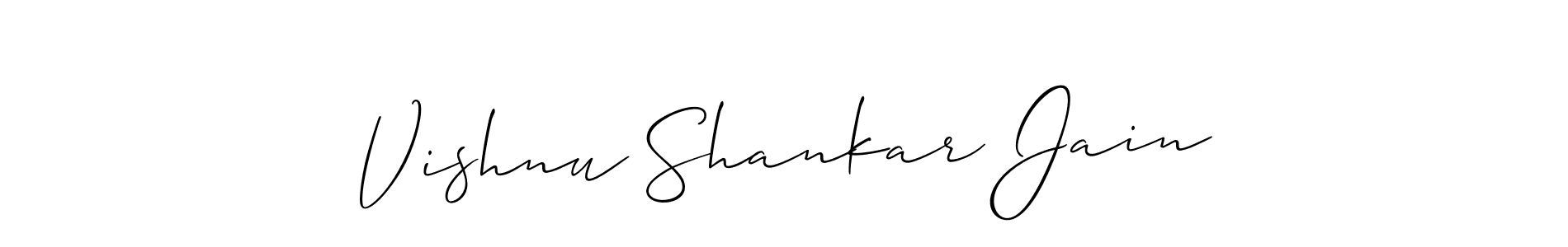 You should practise on your own different ways (Allison_Script) to write your name (Vishnu Shankar Jain) in signature. don't let someone else do it for you. Vishnu Shankar Jain signature style 2 images and pictures png