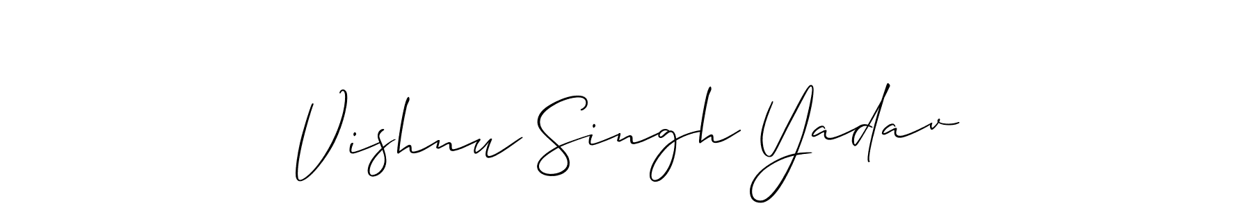 Design your own signature with our free online signature maker. With this signature software, you can create a handwritten (Allison_Script) signature for name Vishnu Singh Yadav. Vishnu Singh Yadav signature style 2 images and pictures png