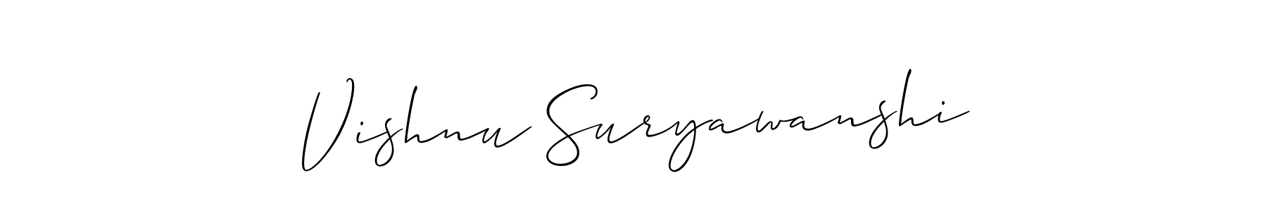 It looks lik you need a new signature style for name Vishnu Suryawanshi. Design unique handwritten (Allison_Script) signature with our free signature maker in just a few clicks. Vishnu Suryawanshi signature style 2 images and pictures png