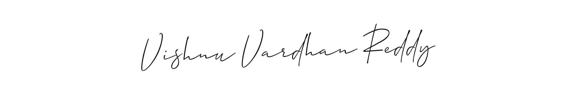 It looks lik you need a new signature style for name Vishnu Vardhan Reddy. Design unique handwritten (Allison_Script) signature with our free signature maker in just a few clicks. Vishnu Vardhan Reddy signature style 2 images and pictures png