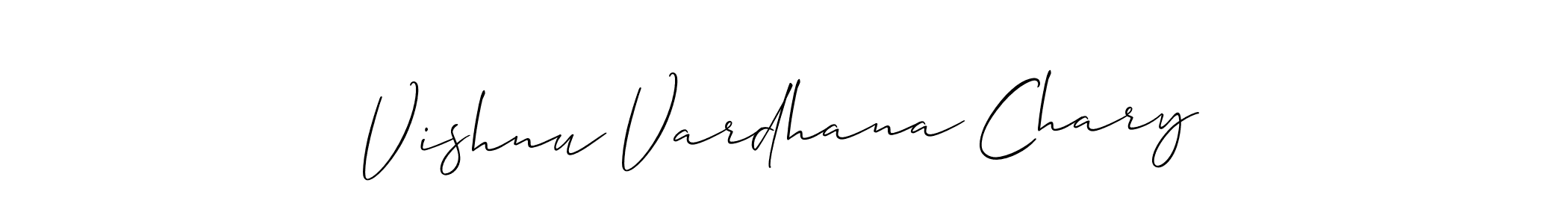 Create a beautiful signature design for name Vishnu Vardhana Chary. With this signature (Allison_Script) fonts, you can make a handwritten signature for free. Vishnu Vardhana Chary signature style 2 images and pictures png