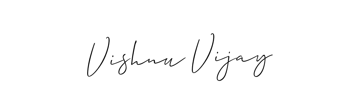 It looks lik you need a new signature style for name Vishnu Vijay. Design unique handwritten (Allison_Script) signature with our free signature maker in just a few clicks. Vishnu Vijay signature style 2 images and pictures png