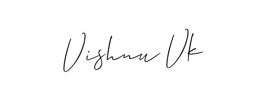 How to Draw Vishnu Vk signature style? Allison_Script is a latest design signature styles for name Vishnu Vk. Vishnu Vk signature style 2 images and pictures png