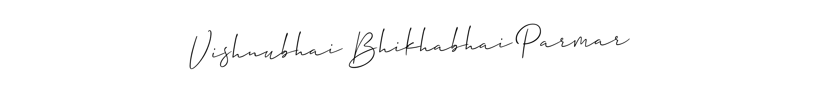 It looks lik you need a new signature style for name Vishnubhai Bhikhabhai Parmar. Design unique handwritten (Allison_Script) signature with our free signature maker in just a few clicks. Vishnubhai Bhikhabhai Parmar signature style 2 images and pictures png