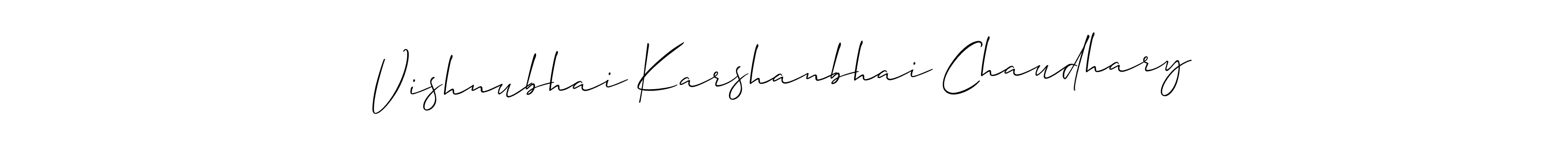 It looks lik you need a new signature style for name Vishnubhai Karshanbhai Chaudhary. Design unique handwritten (Allison_Script) signature with our free signature maker in just a few clicks. Vishnubhai Karshanbhai Chaudhary signature style 2 images and pictures png