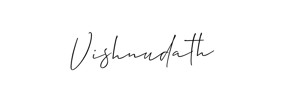 It looks lik you need a new signature style for name Vishnudath. Design unique handwritten (Allison_Script) signature with our free signature maker in just a few clicks. Vishnudath signature style 2 images and pictures png