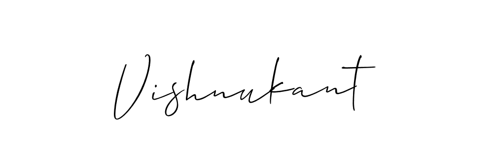 Make a beautiful signature design for name Vishnukant. With this signature (Allison_Script) style, you can create a handwritten signature for free. Vishnukant signature style 2 images and pictures png