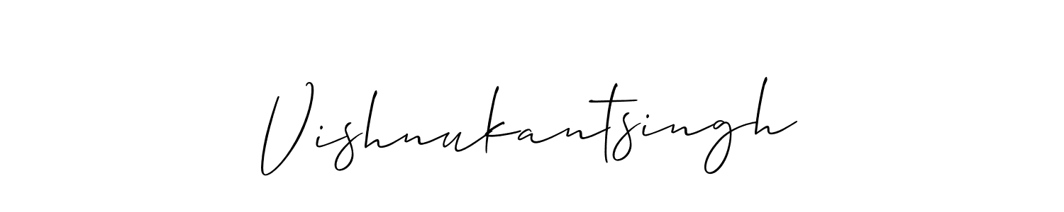 Make a beautiful signature design for name Vishnukantsingh. With this signature (Allison_Script) style, you can create a handwritten signature for free. Vishnukantsingh signature style 2 images and pictures png