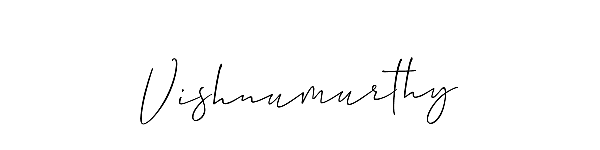 How to make Vishnumurthy signature? Allison_Script is a professional autograph style. Create handwritten signature for Vishnumurthy name. Vishnumurthy signature style 2 images and pictures png
