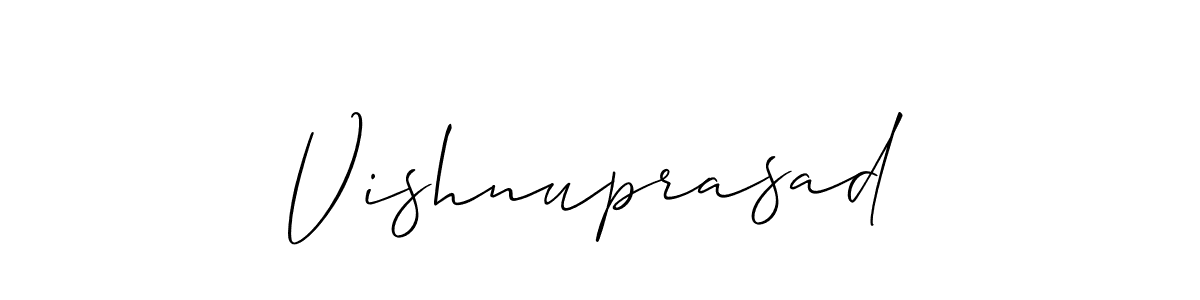 Make a short Vishnuprasad signature style. Manage your documents anywhere anytime using Allison_Script. Create and add eSignatures, submit forms, share and send files easily. Vishnuprasad signature style 2 images and pictures png