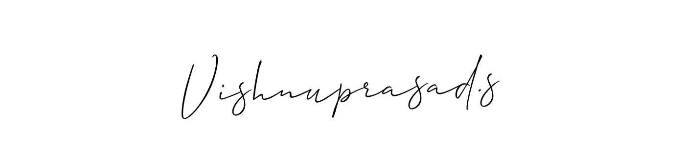 Also we have Vishnuprasad.s name is the best signature style. Create professional handwritten signature collection using Allison_Script autograph style. Vishnuprasad.s signature style 2 images and pictures png