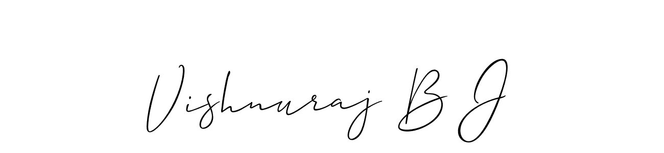 You should practise on your own different ways (Allison_Script) to write your name (Vishnuraj B J) in signature. don't let someone else do it for you. Vishnuraj B J signature style 2 images and pictures png