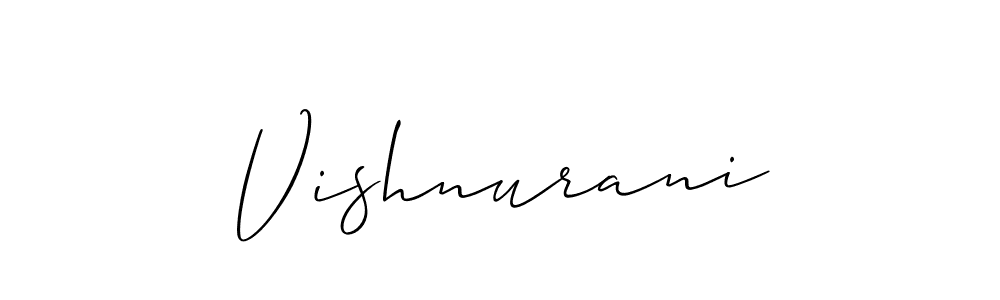 How to make Vishnurani name signature. Use Allison_Script style for creating short signs online. This is the latest handwritten sign. Vishnurani signature style 2 images and pictures png